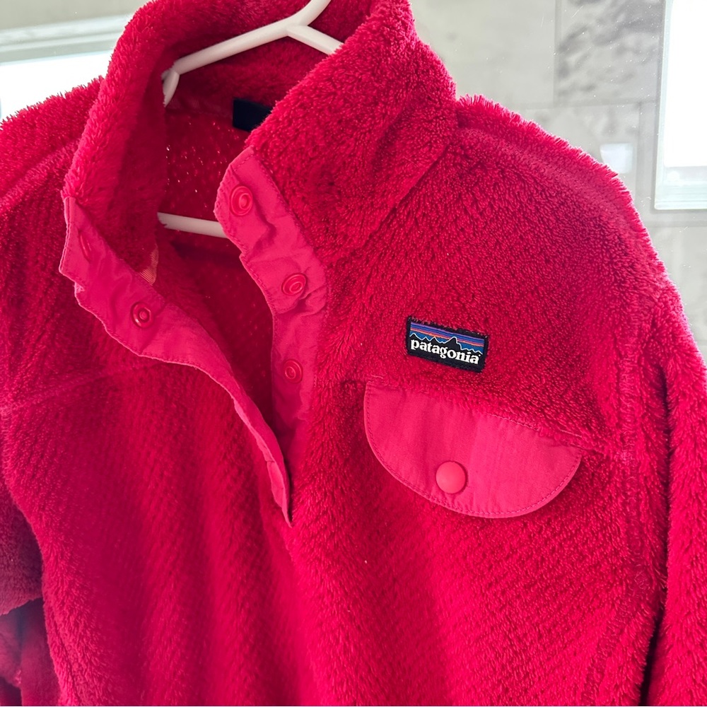Patagonia Kids Red Fleece Pullover Jacket